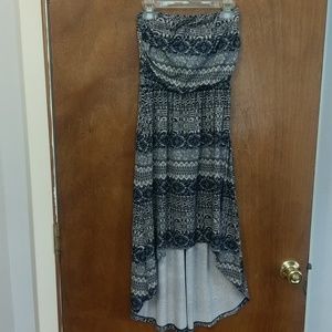 Boho blue and white dress